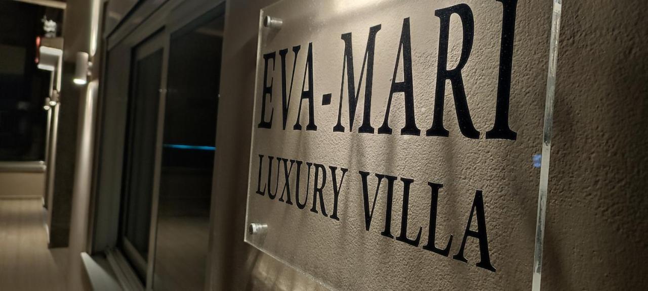 Stalós Luxury Villa Eva-Mari With Jacuzzi, 50M From The Beach מראה חיצוני תמונה