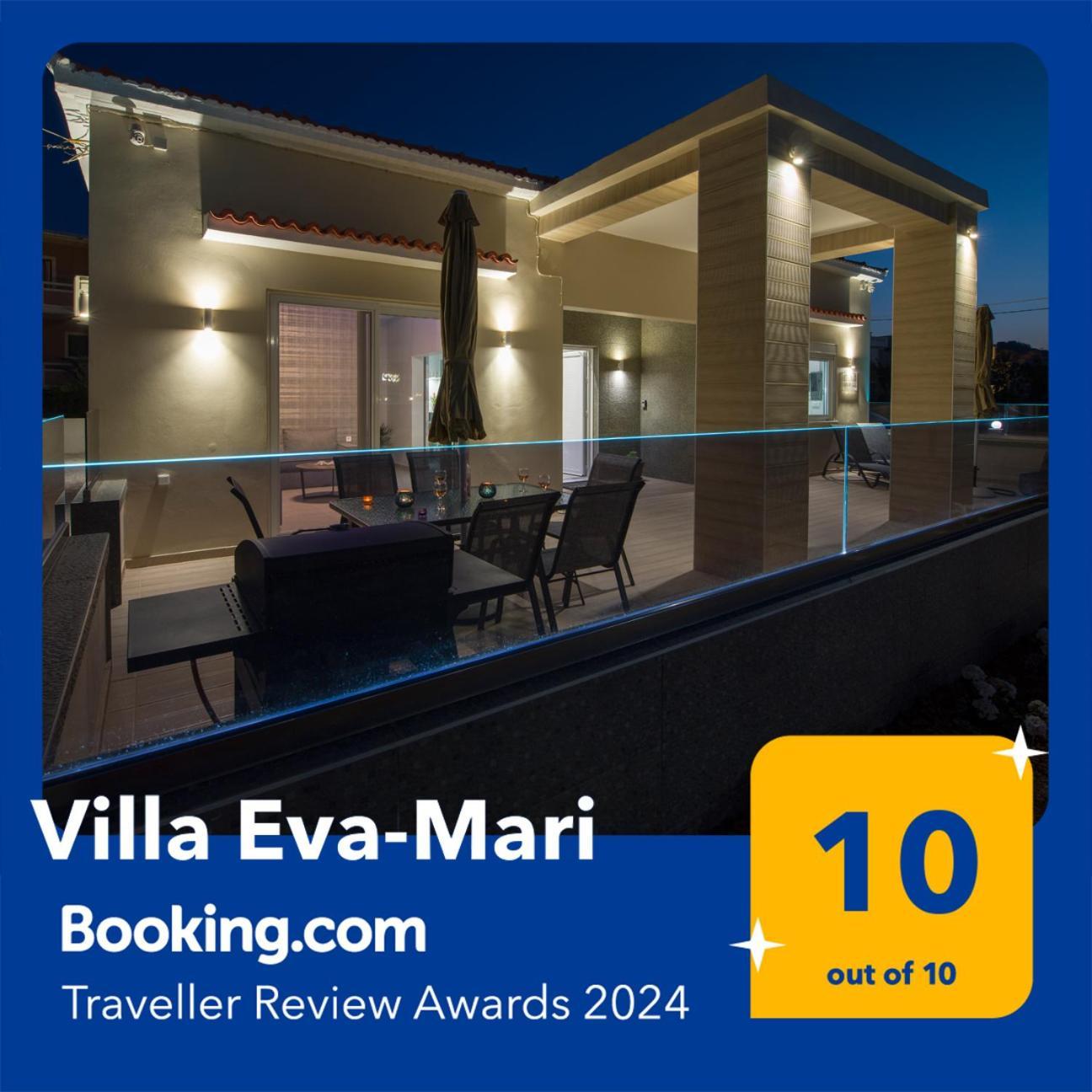 Stalós Luxury Villa Eva-Mari With Jacuzzi, 50M From The Beach מראה חיצוני תמונה