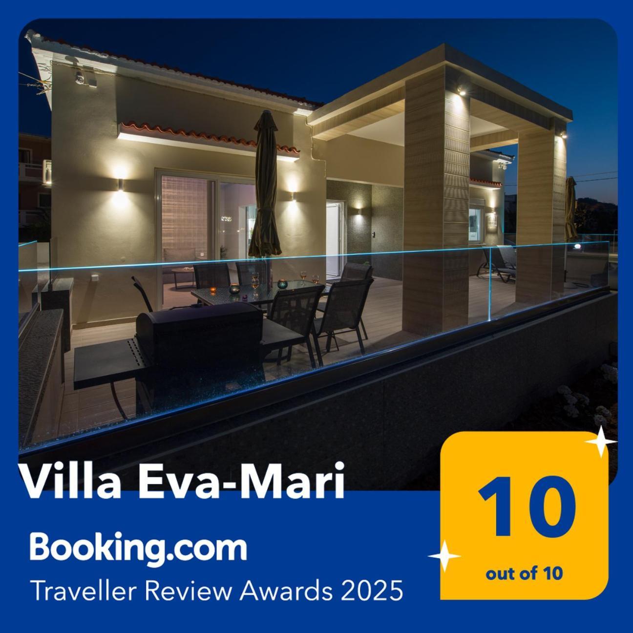 Stalós Luxury Villa Eva-Mari With Jacuzzi, 50M From The Beach מראה חיצוני תמונה