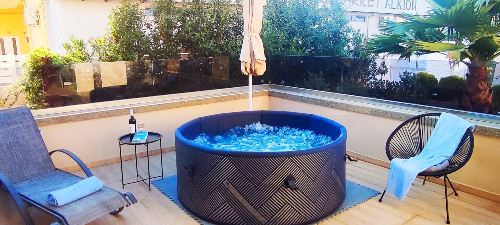 Stalós Luxury Villa Eva-Mari With Jacuzzi, 50M From The Beach מראה חיצוני תמונה